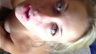 Homemade amateur sexy blonde blowjob my thickcock porn video
